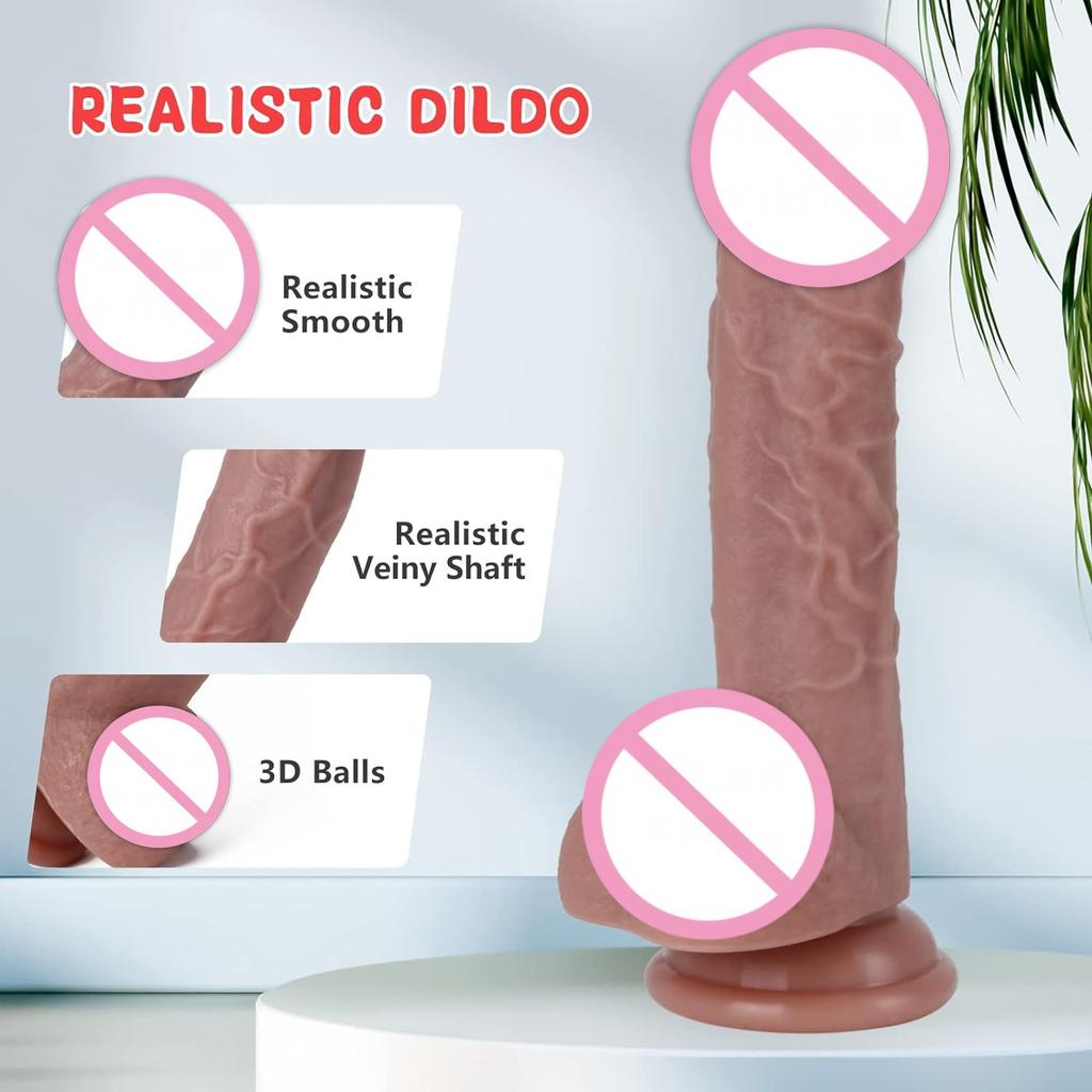 Реалистичный дилдо на присоске, стимулятор клитора и точки G, анальная пробка, пенис, секс-игрушки для взрослых для женщин, мастурбация, мужской мягкий дик