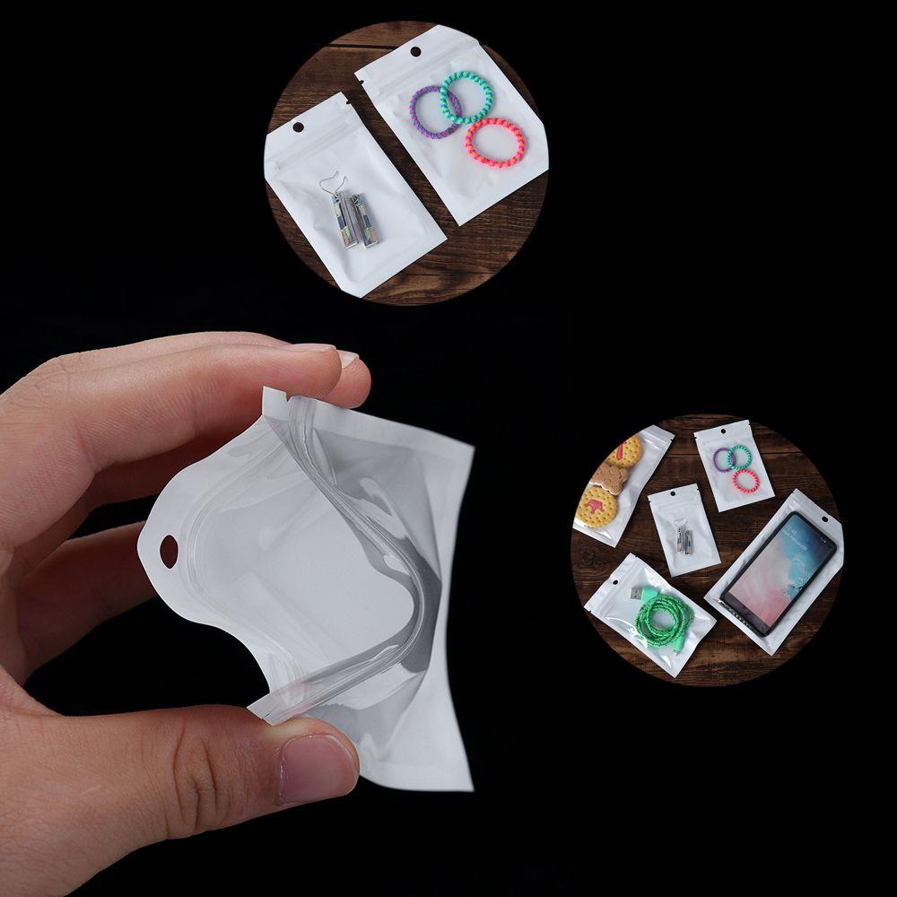 100 шт. Розничная упаковка Самоклеящаяся застежка-молния Упаковочный мешок для хранения Отверстие для подвешивания