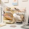 1PCS Desktop Student Pen Holder Stationery Organiser Transparent Slanting Shelf Bathroom Vanity Multifunctional Organiser