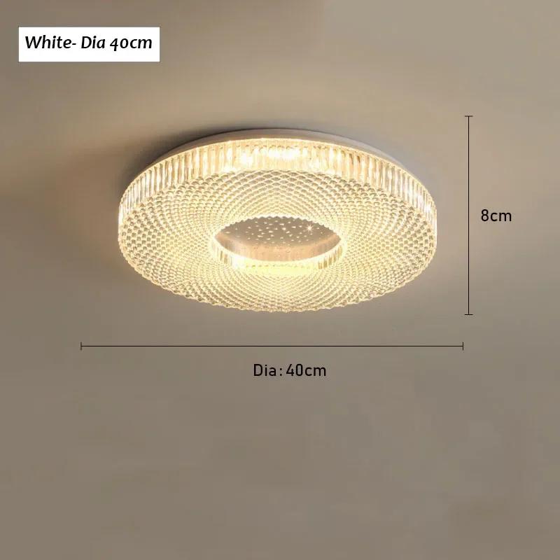 Роскошный потолочный светильник для спальни, внутренний круглый настенный светильник, акриловый кристалл, декоративное освещение, трехцветная затемняющая лампа для гостиной