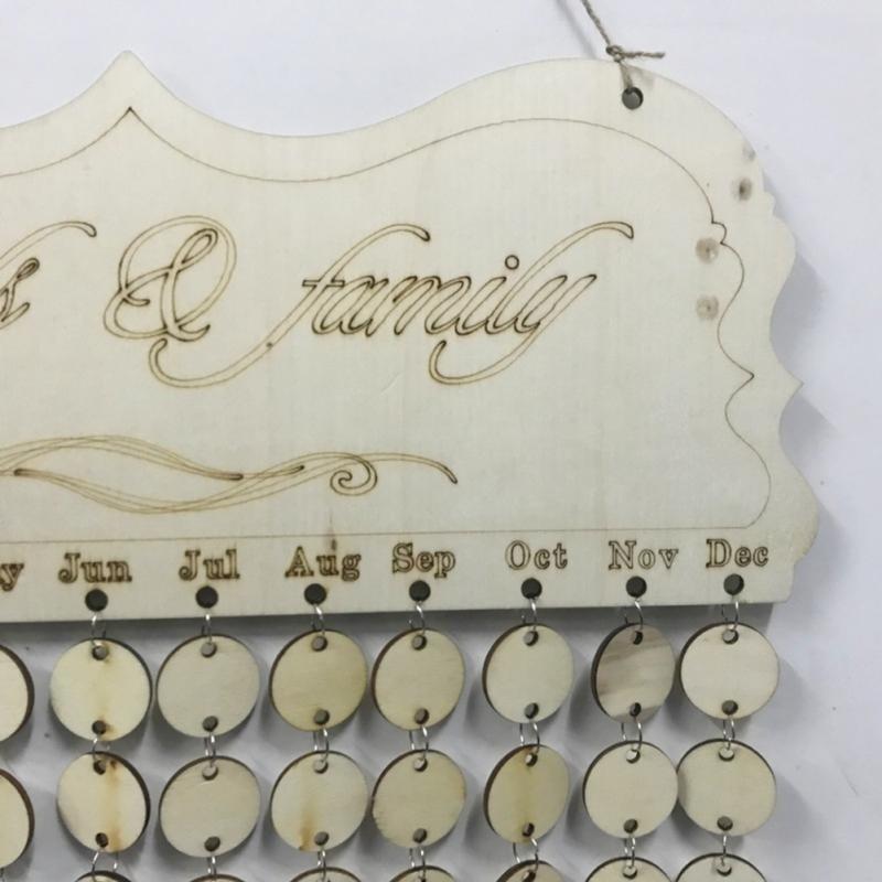 New DIY Calendar Wood Family And Friends Calendar Reminder Event Board Children Development Toys