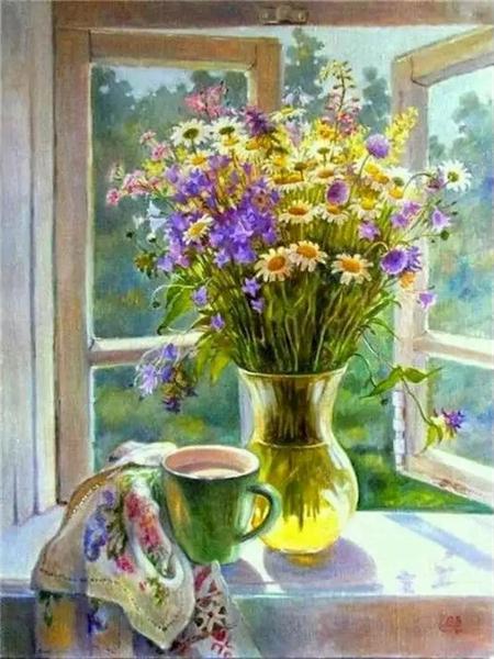 5D Алмазная Картина Новые Поступления Цветочное Окно Домашний Декор Полная Квадратная Круглая Вышивка Мозаика Пейзаж Настенное Искусство