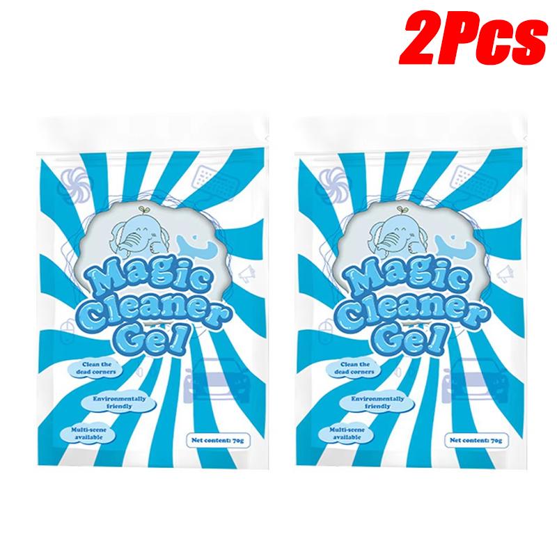 1/2Pcs Multiuse Car Interior Cleaning Gel High Efficiency Dust Remove Clean Magic Mud  Reusable House Keyboard Desk Clean Tool