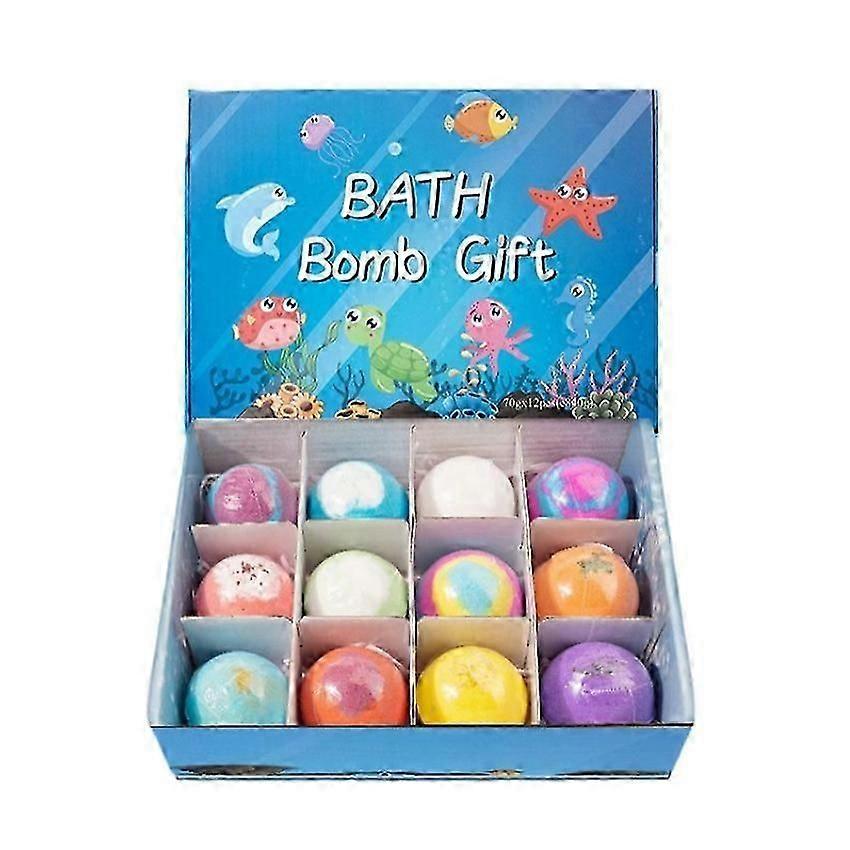 Children's bath ball explosion toy bath salt ball set 70g*12 bath bubble bath ball gift box