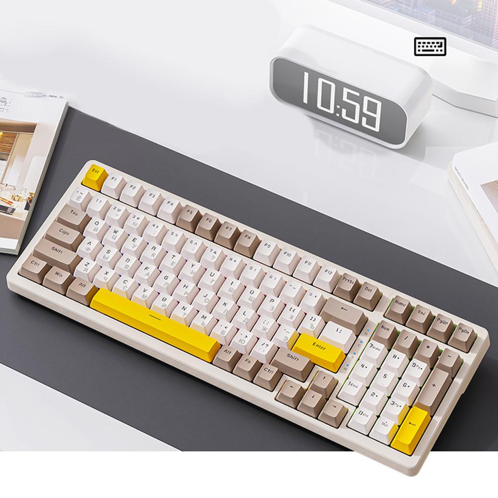 Механическая клавиатура K3 MAX Hotswap Красные/Зеленые переключатели Игровая клавиатура USB Проводная RGB-подсветка 100 клавиш Русский для Компьютера Ноутбука