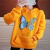 Harajuku Hoodie Женская мода спортивный пуловер осень длинный рукав базовый пуловер для девочек повседневная спортивная толстовка с капюшоном бабочка принт топы