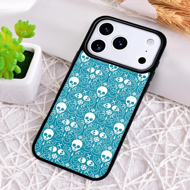 Винтажный Чехол для Телефона с Черепами Ударопрочный для iPhone 17 Air 16e 15 11 12 14 13 Pro Max Чехол Coque