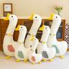 Big White Goose Long Throw Pillow Girls Sleep Plush Toy Bed Leg Pillow Boys Pregnant Women