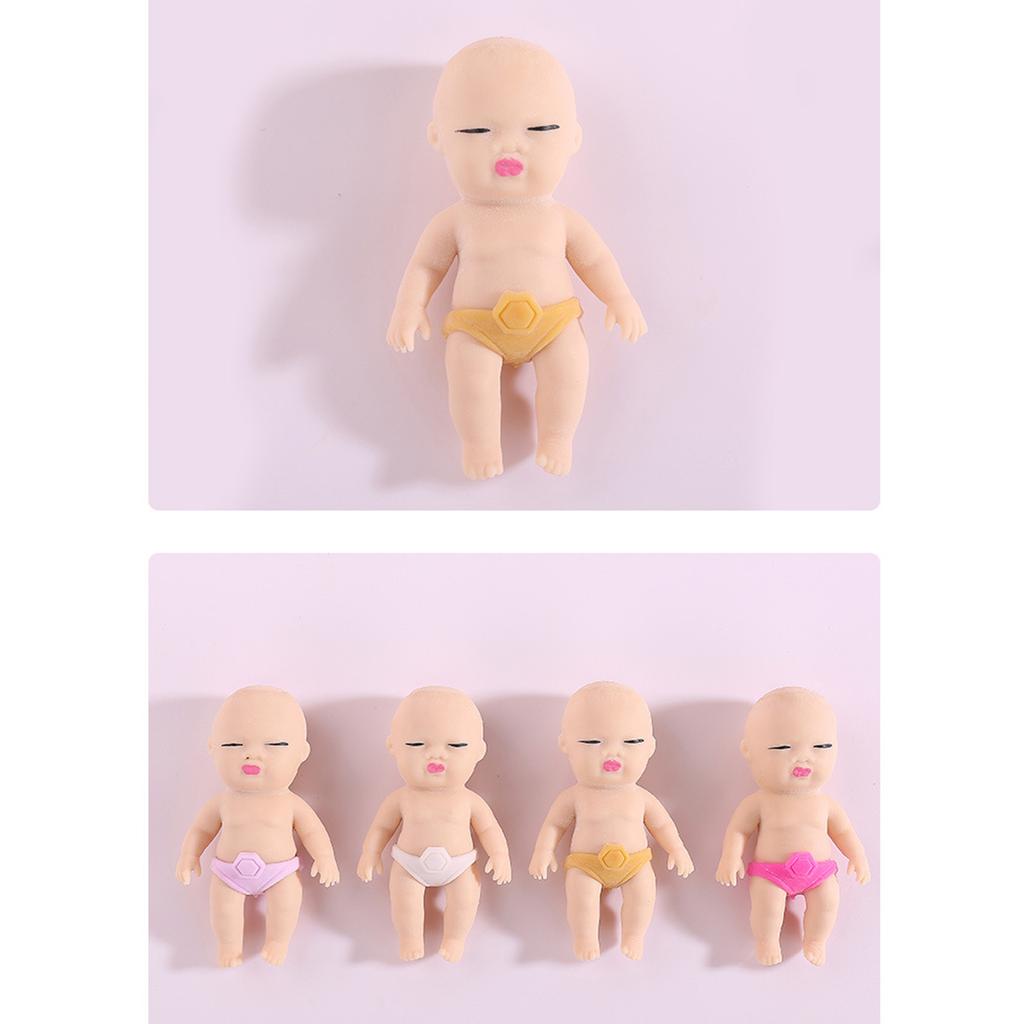 Squeeze Fidgets Baby Doll Toy TPR Stretching Toy Soft Anti-Stress Reliable Party Favor Pressure Release Toy Office Prank Toy