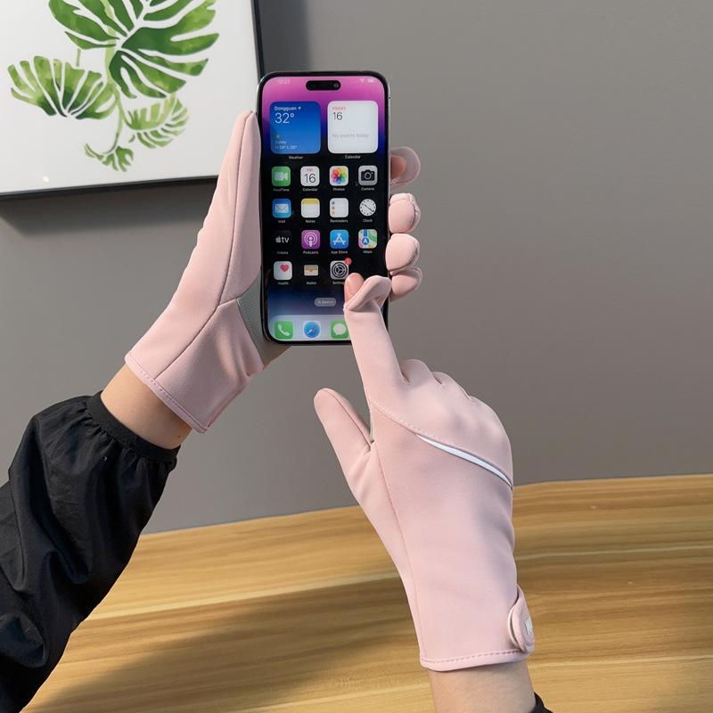 Зимние спортивные теплые водонепроницаемые бархатные ветрозащитные холодостойкие нескользящие перчатки с сенсорным экраном