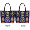  Colorful Beetle Printed Large Tote Bag Casual Daily Shoulder Bag for Shopping Travel