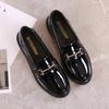 Spring British Style Women's Shoes Fashion Patent Leather Loafers 2024 New Autumn Retro Office Lady Footwear Slip On Women Pumps