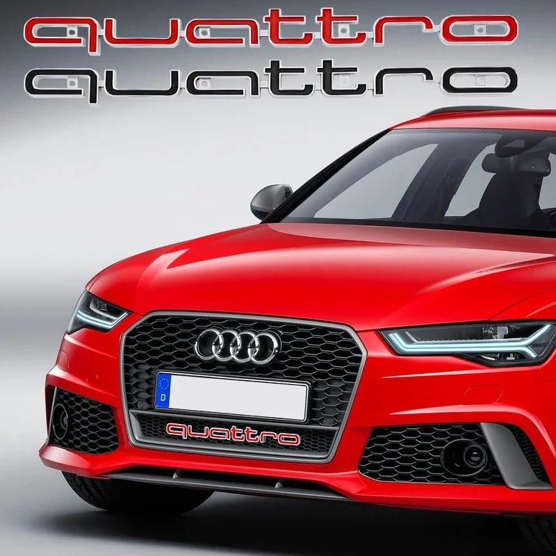 AQ5 ABS Значок решетки радиатора для экстерьера автомобиля Z5 Quattro Логотип A3 A4 A5 A6 A6L A7 A8 Q3 Q5 Q7 S3 S4 S5 RS3 RS4 RS6 Значок Аксессуары