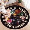 Anime Naruto Round Carpets for Living Room Rugs Soft Flannel Floor Area Rug Bedroom Carpet Mat for Children Kitchen Rug