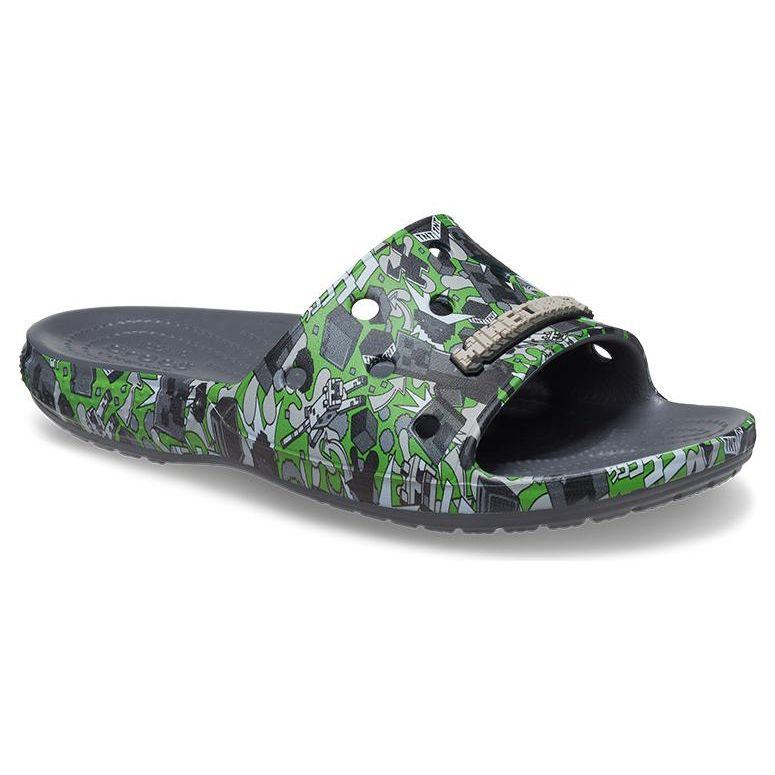 Crocs Кроссовки унисекс Classic Slide Minecraft Grey Multi 208470-90H