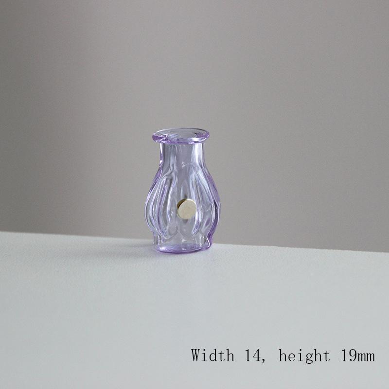 Mini Glass Vase Fridge Magnet with 3D Micro Landscape for Home Office Decoration