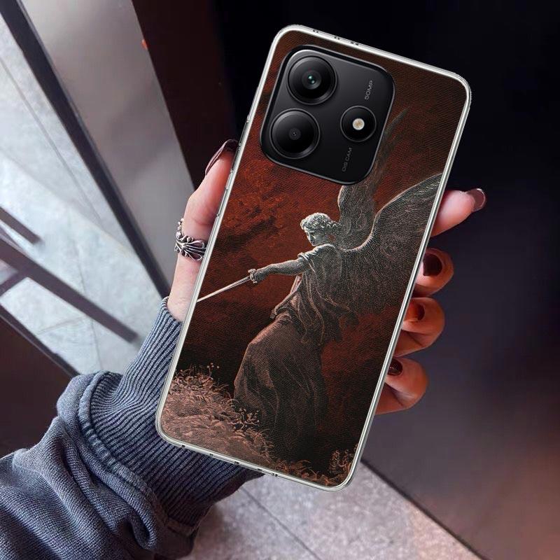 Чехол для телефона Архангел Михаил Для Xiaomi Redmi Note 15 14 14S 13 12S 12 Pro Plus 11S 11 10S 10 4G Чехол 11E 11T 5G Печать Fundas R