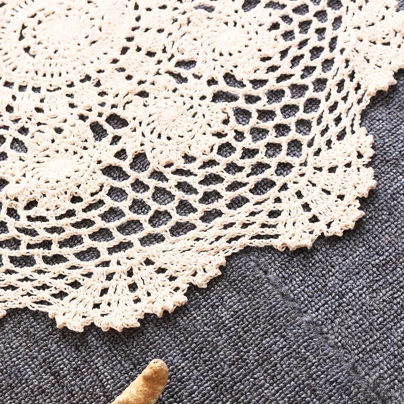 1 шт. круглая скатерть салфетка скатерть крючком кружево хлопок чехол коврик банкет свадьба украшение