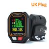 POROMETISTO ST01 Цифровой тестер розеток с цветным экраном Проверка цепей UK/EU/US Детектор розеток RCD Тестер полярности с удержанием данных