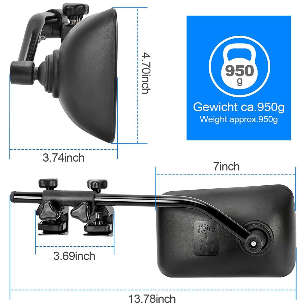 2Pcs Universal Towing Mirrors Tow Mirror Adjustable Clip-on Rectangle Shape Side Mirror For Caravan Trailer Car Rear View Mirror