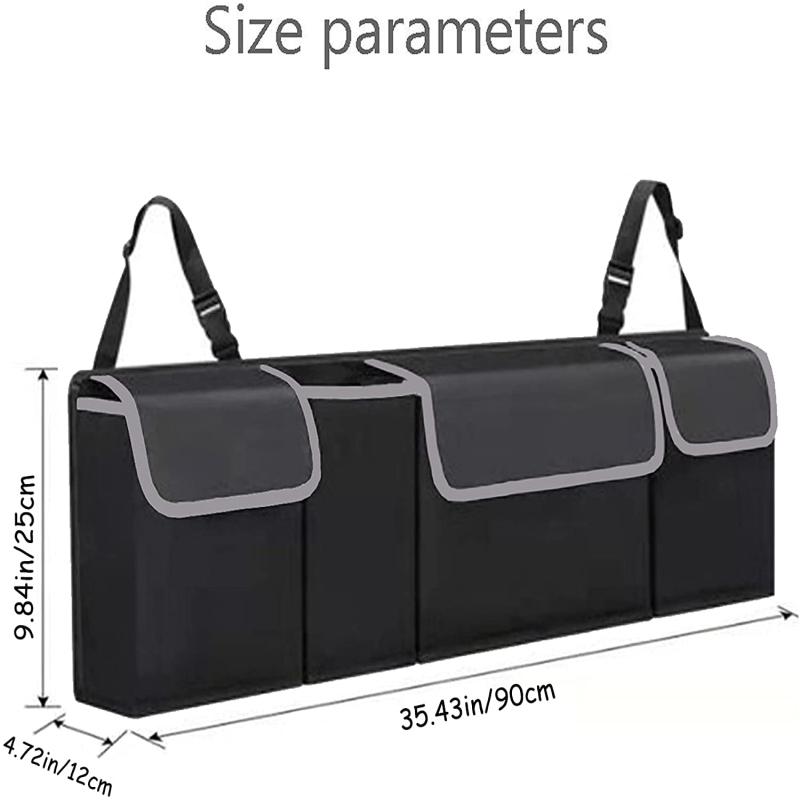Регулируемый органайзер для багажника автомобиля, сумка для хранения на заднем сиденье, большая вместимость, многофункциональные Оксфордские органайзеры для спинки автомобильного сиденья, салон автомобиля