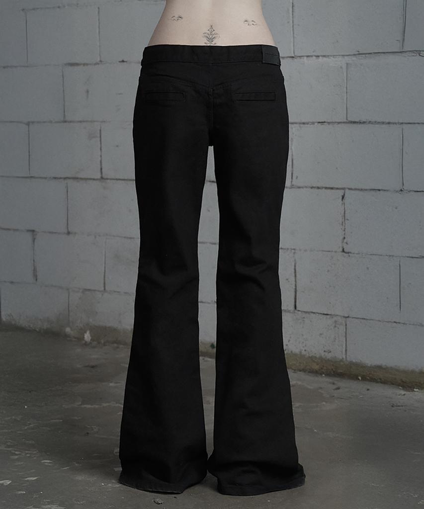 ETRE AU SOMMET Джинсы Bootcut с боковыми пуговицами и двойным коленом (черный)
