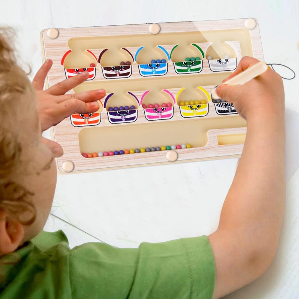 Magnetic Color Maze Magnetic Maze Board Toddler Fine Motor Skills Toys for Boys Girls Educational Preschool Learning Toys for 3
