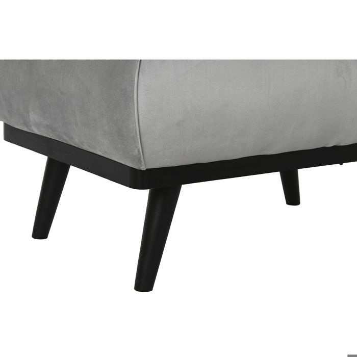 Banc Banquette - DKD Home Decor - Noir/Gris - Polyester - Style Contemporain - À Monter Soi-même