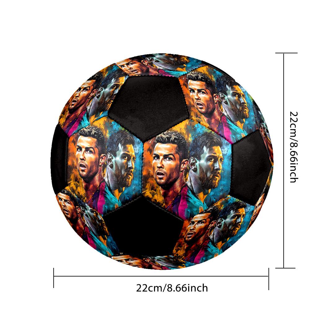 CR7 Мяч для мини-футбола Цветной Для всех возрастов Размер 5 Машинная строчка ПВХ Готов к соревнованиям Прочный Высокий отскок