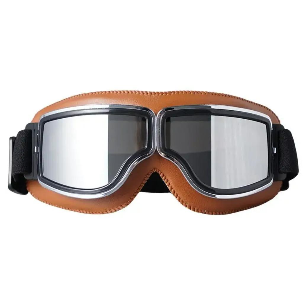 Мотоциклетные очки Мотокросс Солнцезащитные очки Велосипедные очки Защитные Винтажные очки для шлема Водительские очки для вождения кожаные очки