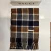 Men's Winter 100% Wool Long Muffler Beige Navy White Mixed Big Check Scarf VM1M 4BR118I0