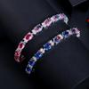 WWJ Unique Rainbow Mystic Cubic Zirconia Chain Link Bracelets