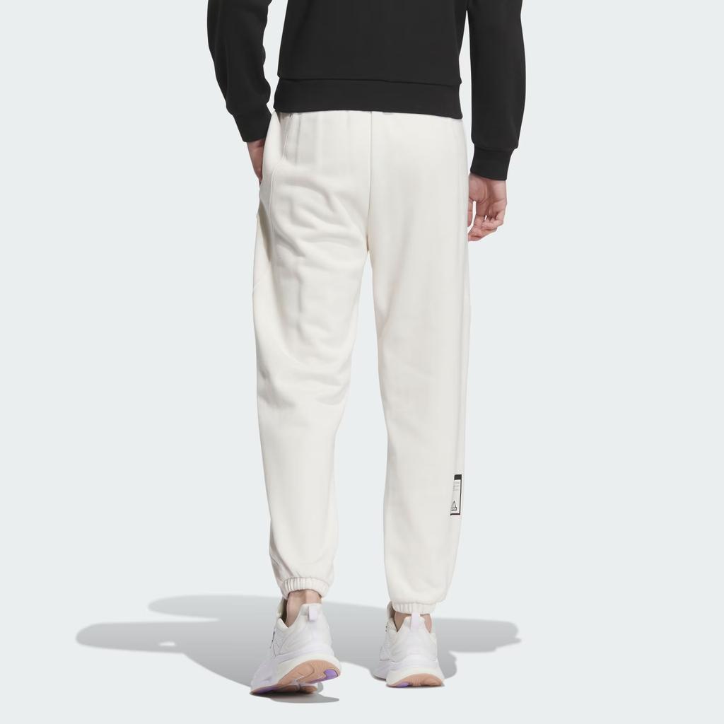 Adidas CITY ESCAPE Knitted Sweatpants Women's Pink White Moderate Cuffed Pants IP7069