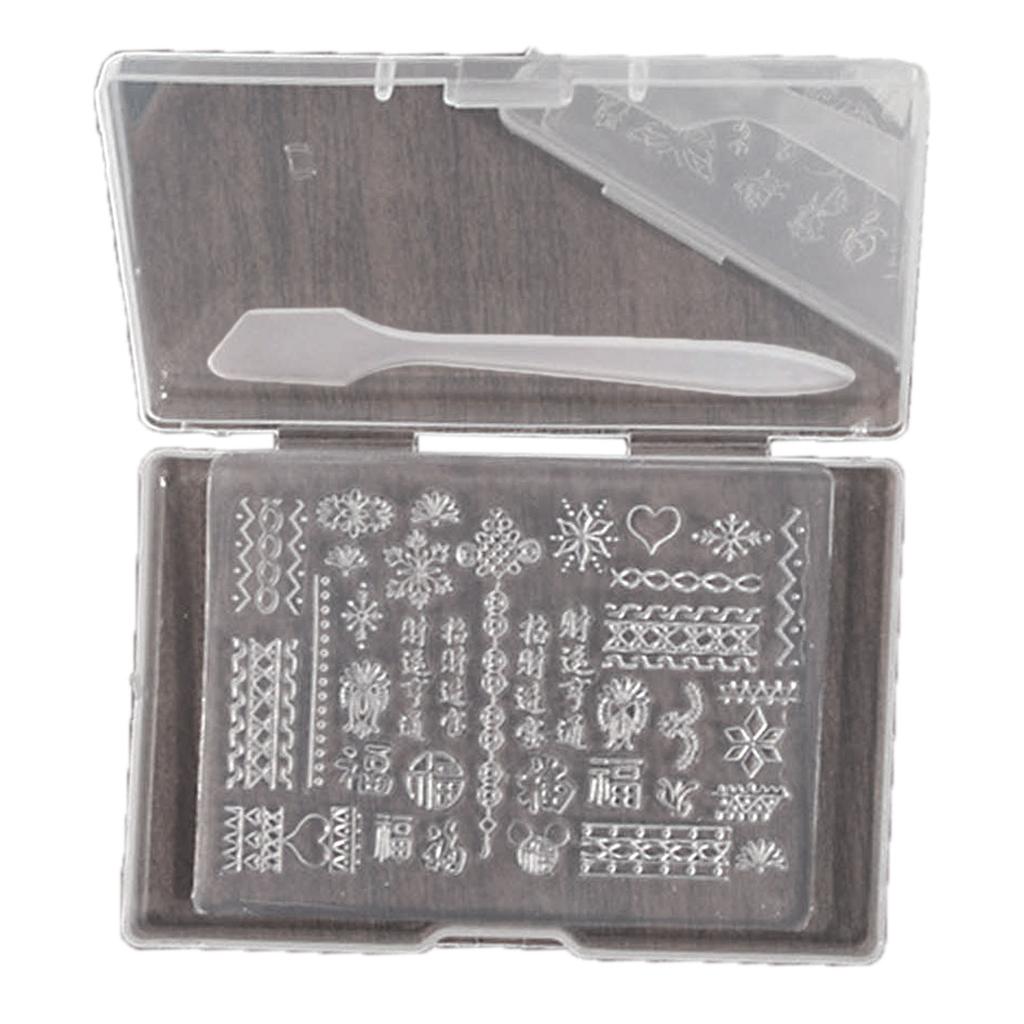 Ультратонкая силиконовая форма для дизайна ногтей, прозрачная пластина для штамповки, трафареты для ногтей, инструменты для маникюра своими руками