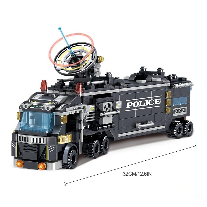 Городской полицейский участок Команда SWAT Военный набор Строительные блоки Машина Боевой робот DIY Игрушка для детей Подарки на день рождения для мальчиков