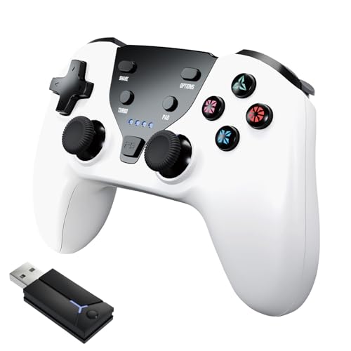 [Японский производитель Three Strike] Беспроводной контроллер, совместимый с PS4 "Wireless Gamepad Macro" (белый)" - PS4