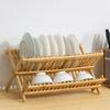 Retro Folding Dish Rack Natural Drying Holder Easy Clean Dish Drying Rack  Restaurant