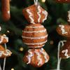 Christmas Ornaments 3D Foam Gingerbread/Star/Candy Cane Christmas Decoration Sticky Powder Hanging Decor for Xmas Tree
