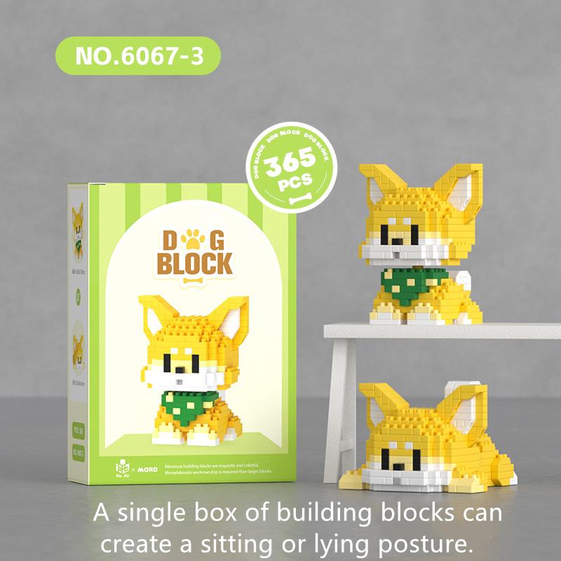 Креативная и интересная серия мини-щенков Строительные блоки Детские развивающие игрушки-конструкторы Мультяшные украшения Подарки на день рождения