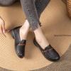 Fashion 2025 New Middle-aged Elderly Soft-soled Mother Shoes Summer Breathable Non-slip Hollow Hole Shoes Sandals Women's Flats