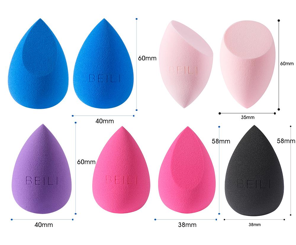BEILI Женская косметическая пуховка для макияжа, губка для тонального крема, губка для пудры, косметические инструменты, аксессуары для макияжа, для влажного и сухого использования
