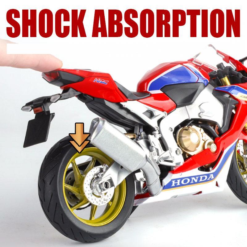 1/9 Масштаб Мотоцикл Honda CBR 1000RR HRC Игрушка для Детей Гоночная Модель Литой Миниатюрный Большой Размер Со Светом Коллекционный Подарок Мальчику Ребенку