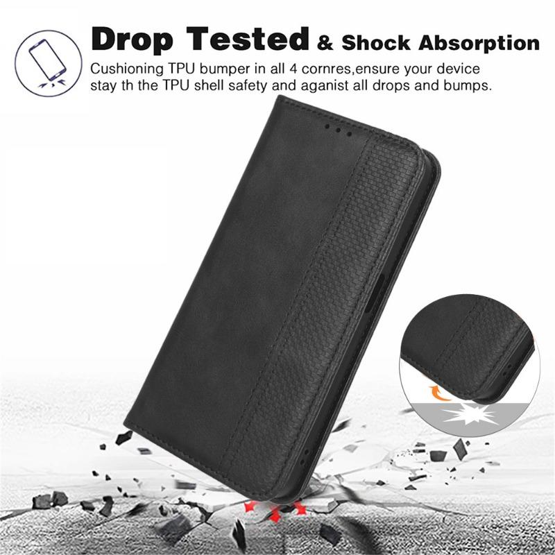 Retro Flip Book Leather Stand Phone Case for Honor X8C X8 C X9C Smart X7C Honor400 Lite Magic7 Lite 7pro Shockproof Magnetic Wallet Card Slot Cover
