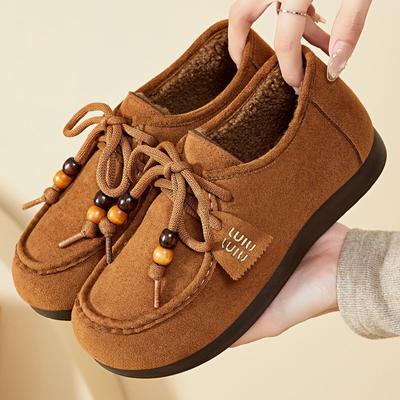 Новые ретро хлопковые туфли для женского сезона, повседневные туфли на шнуровке и модные туфли с повязкой на голову