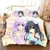 3D современный японский мультфильм аниме фильм милая девушка сексуальный 3 шт полиэстер постельное белье комплект пододеяльник и 2 шт наволочка