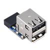 5pcs USB2.0 Motherboard Connector 9Pin10Pin Header To 2 USB2.0 A Port Adapter (Type A)
