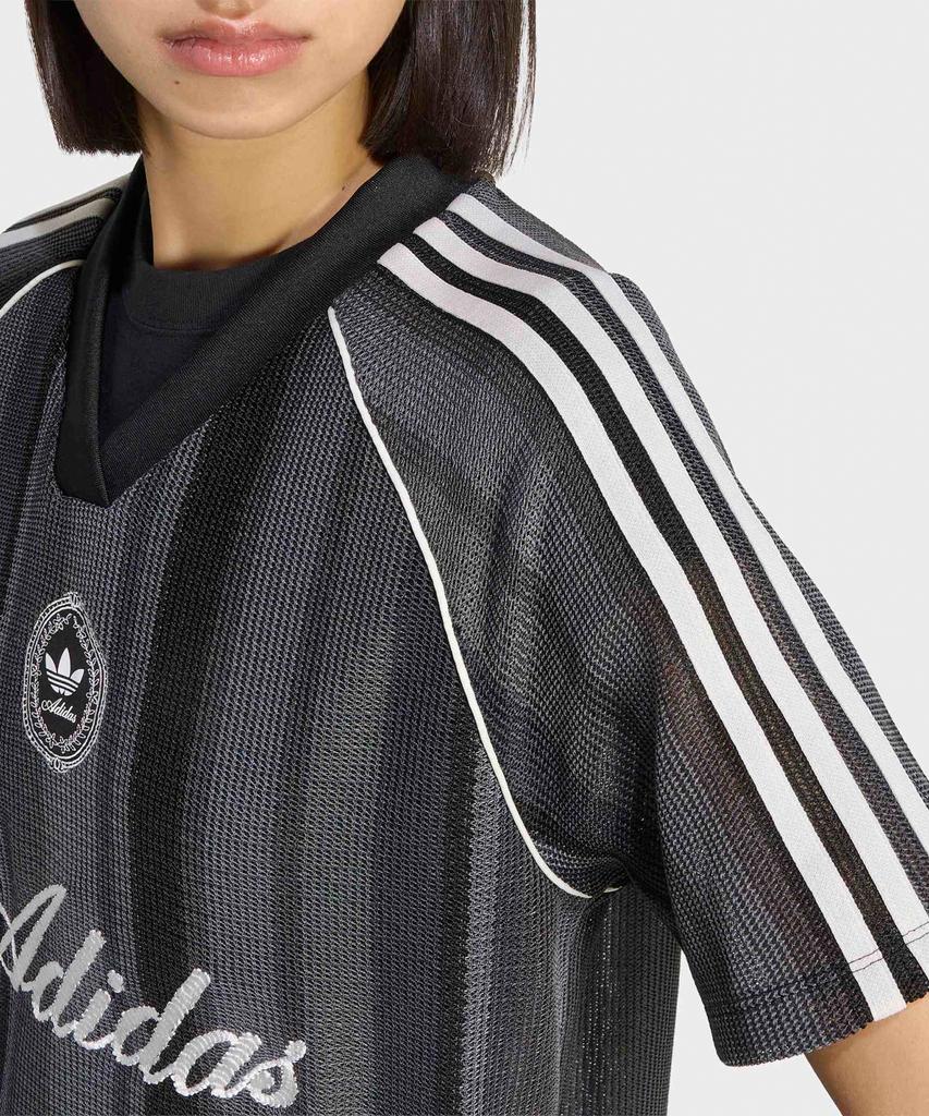 adidas Летний вязаный джерси оверсайз с блеском - Черный / Ky3163