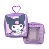 Hatayama Shoji Sanrio Printed Mini Pouch with Clear Window Favorite Kuromi Approximately H11 X W11 X D5cm 34202167 Size