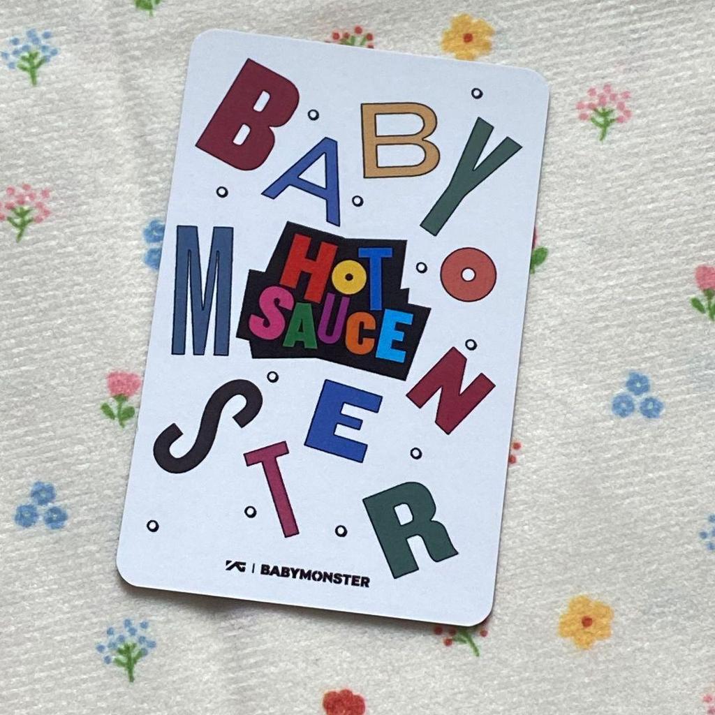 [Б/У] BABYMONSTER Фарита Корейская Предварительно Записанная КАРТОЧКА ДЛЯ ТРЕЙДИНГА HOT SAUCE