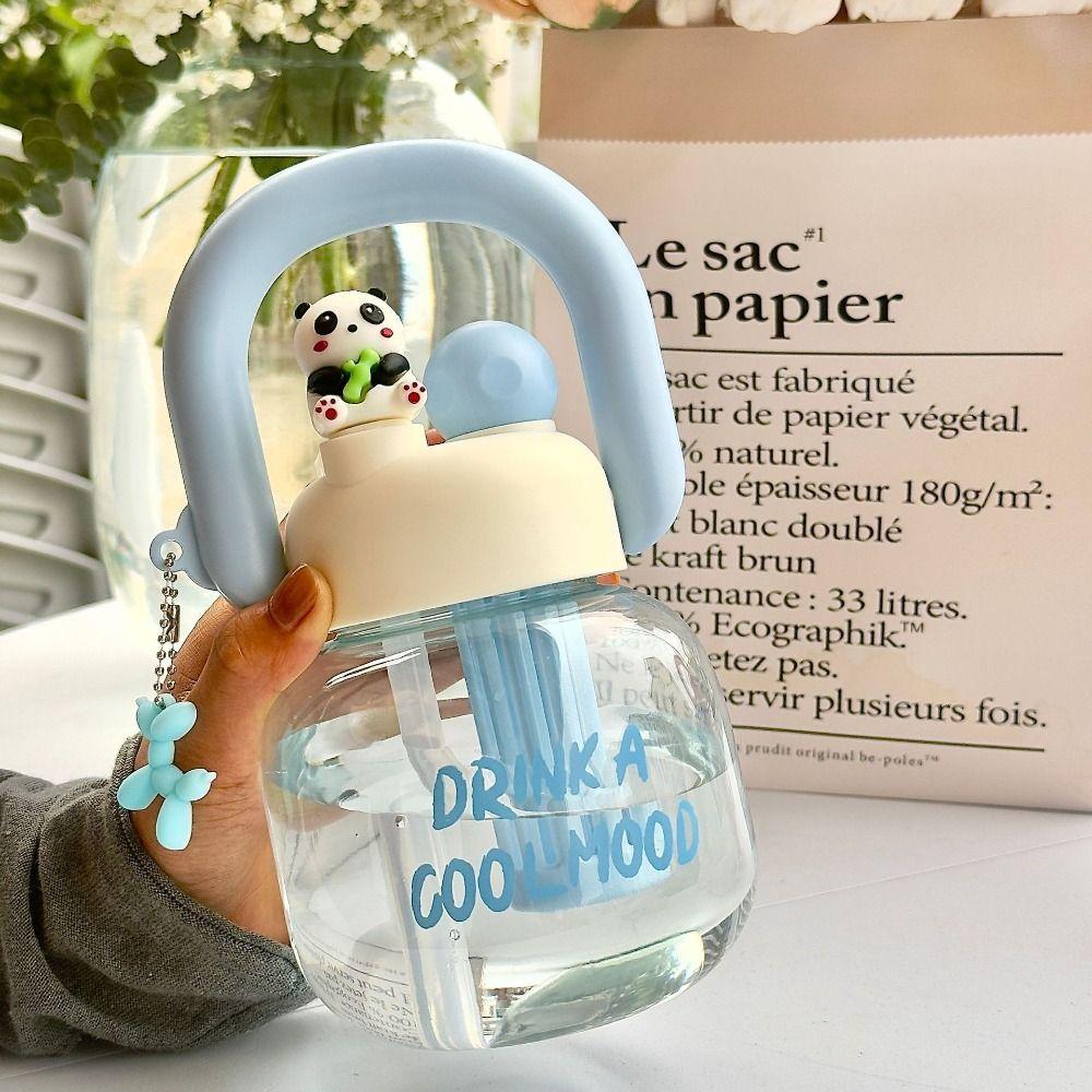 С трубочкой Портативная бутылка для питья Герметичная Прозрачная бутылка Детская чашка-поильник для воды Школа